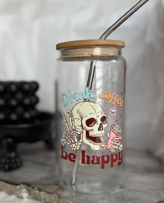 ☠️ Drink Coffee, Be Happy 2 – The Ultimate Coffee Lover’s Tumbler! ☠️