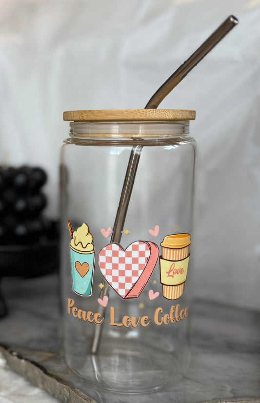 ☕ "Peace, Love, Coffee" – The Ultimate Cozy Vibes Tumbler ☕